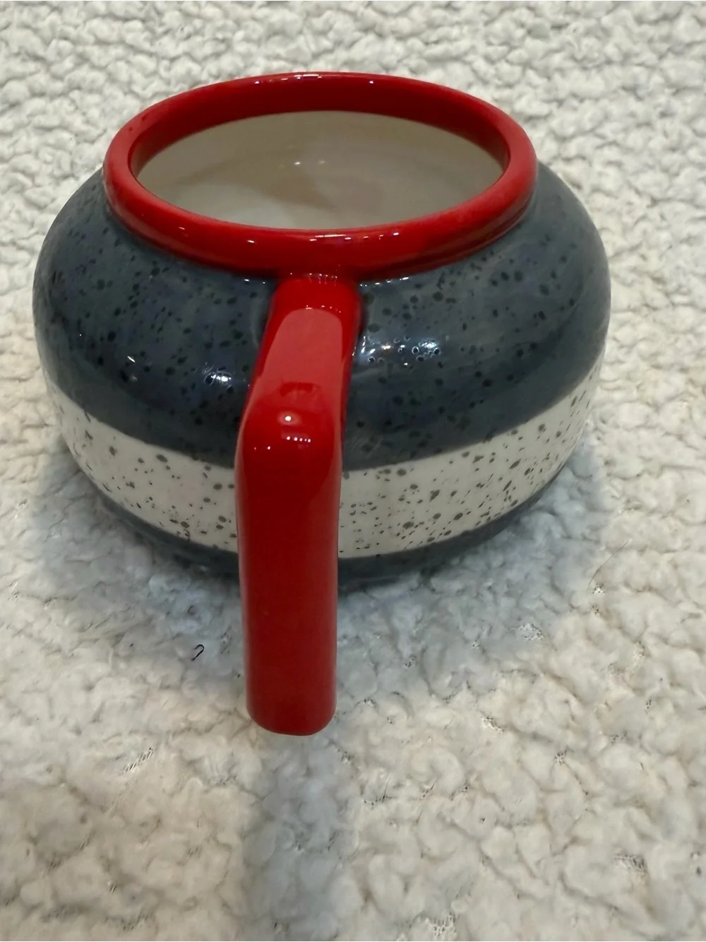 Main and Local Curling Rock Speckled Ceramic Coffee Mug Maple Leaf Canada